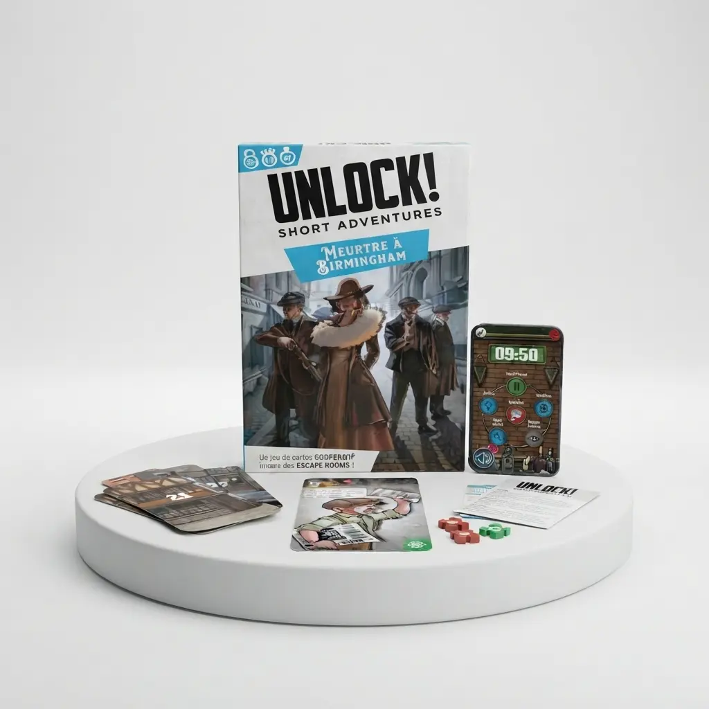 Boîte du jeu Unlock! Short Adventures : Meurtre à Birmingham